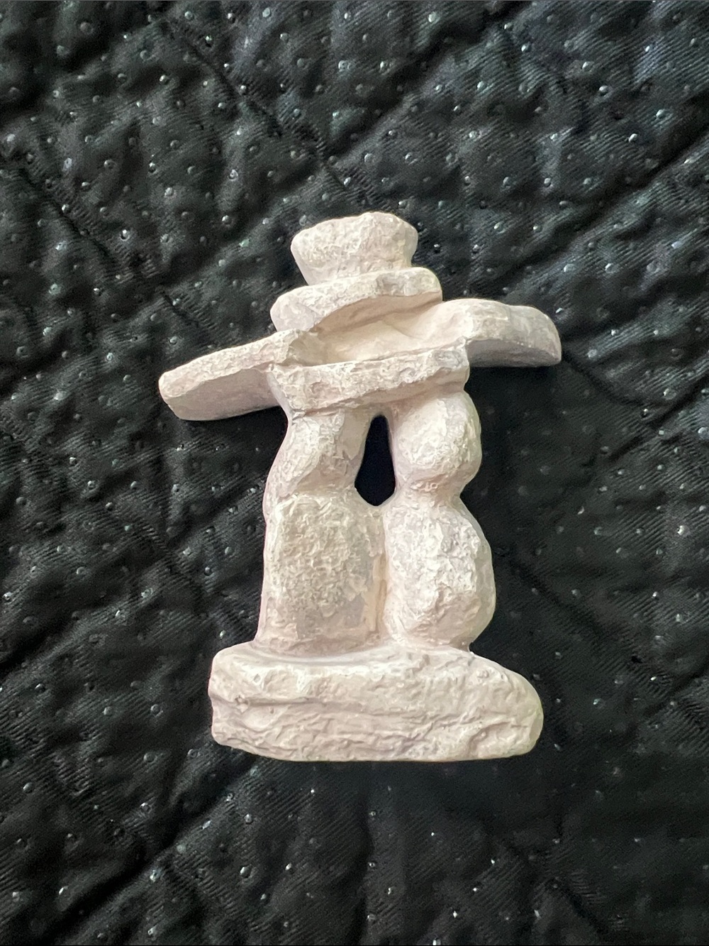Vintage Handcast Inukshuk Figurine - 1990 Wee Gates Inc Canada
